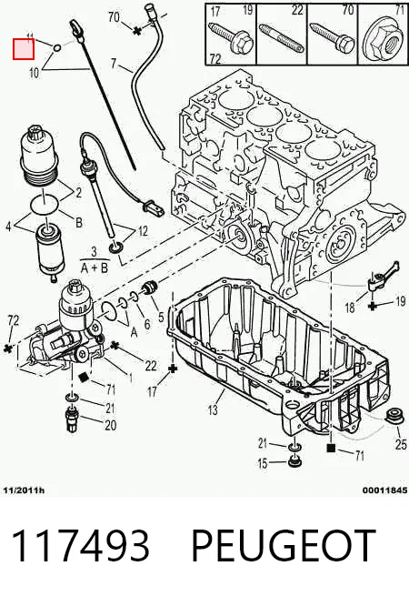117493 Peugeot/Citroen Medidor de aceite