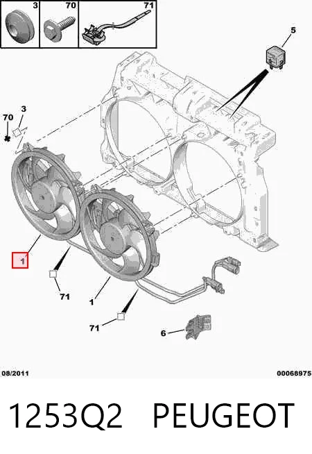 Ventilador de refrigeración del motor Citroen C8 