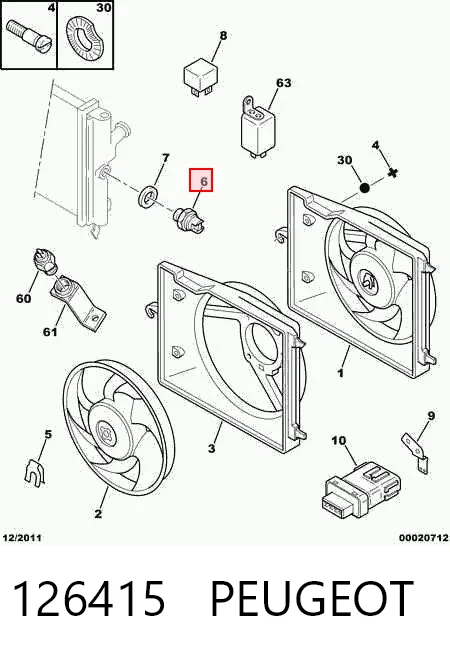 Interruptor térmico para Renault 18  134