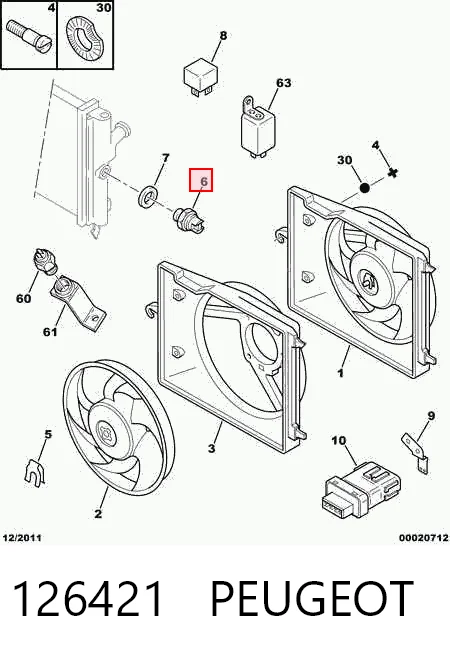 Interruptor térmico Peugeot 205 I (1983-1987)