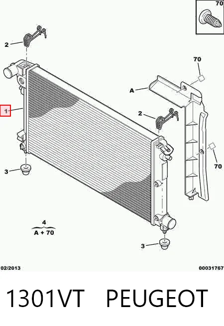 Radiador de água para Citroen Saxo  (S0, S1)