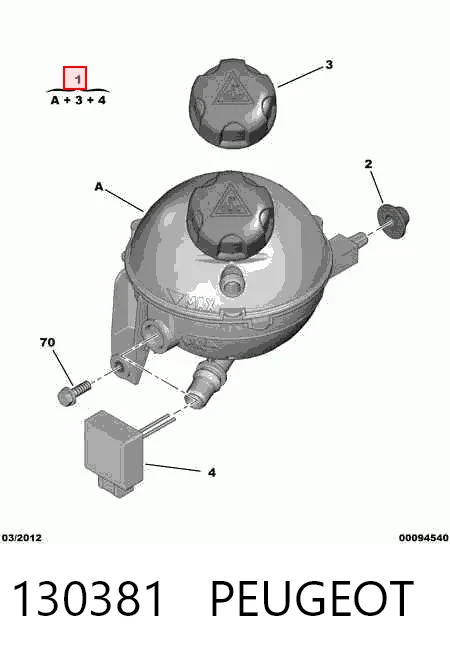 130381 Peugeot/Citroen Depósito de expansión
