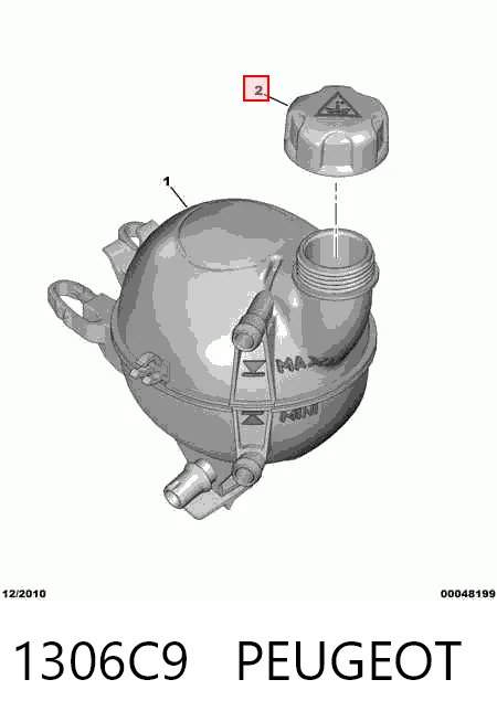 1306C9 Peugeot/Citroen Tapón del radiador de refrigerante