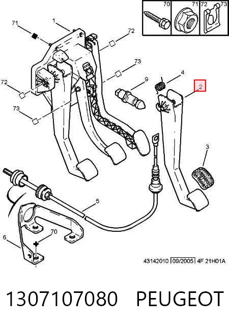 Pedal de embrague Ducato II furgoneta (1994-2002) original desde 22,02 €