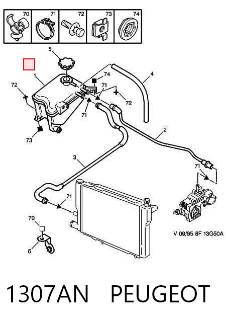 Comprar Vaso de expansión Citroen Saxo  S0, S1