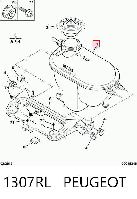  Vaso de expansión Citroen ZX 