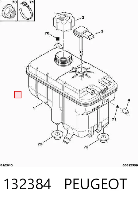 132384 Peugeot/Citroen Depósito de expansión