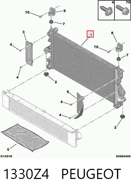 Radiador de água para Fiat Ducato III (250)