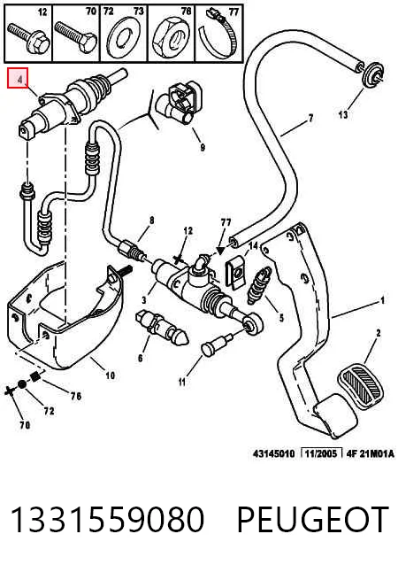 Cilindro receptor embrague Citroen Jumper 