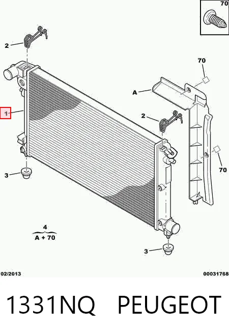 Radiador de água para Peugeot 106 II (1)