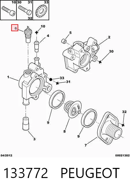 Sensor de temperatura del refrigerante Peugeot 205 I desde 6,19 €