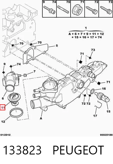 Termostato refrigerante Citroen Jumper furgoneta comprar en España