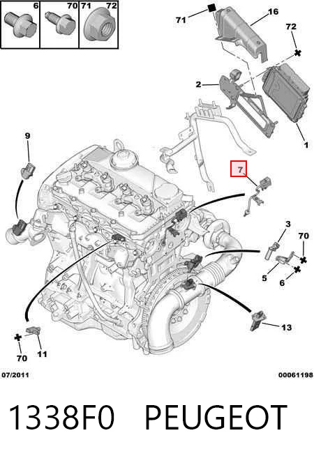 Sensor de temperatura del motor Citroen Jumper  (250)