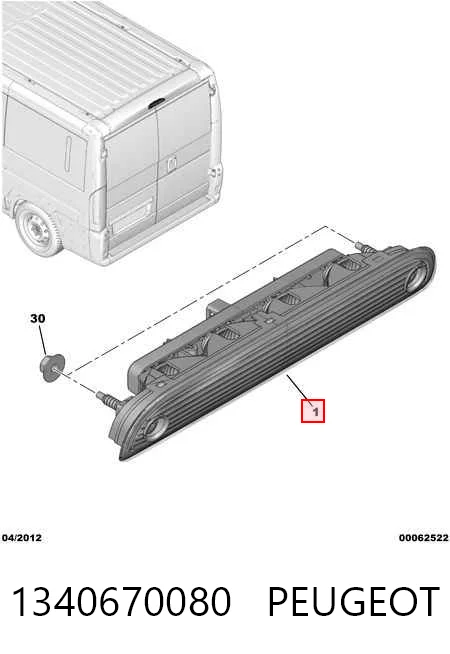 1340670080 Peugeot/Citroen Luz central de freno