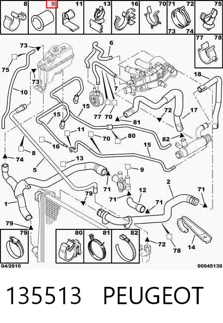 Precio del repuesto Tapon de bloque del motor 307  hatchback