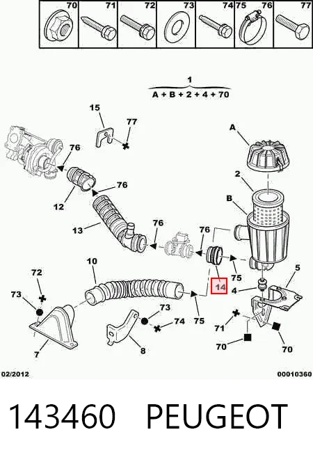 Comprar Manguito de aire del medidor de masa de aire Citroen Jumper  244 a bajo precio