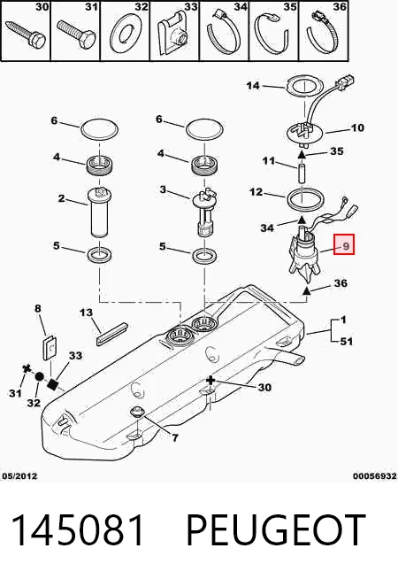 Unidad de alimentación de combustible para Honda Accord CA4, CA5