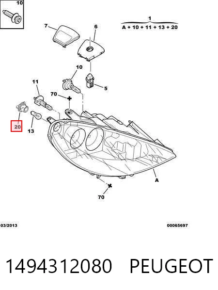 Faros para Peugeot 807  E