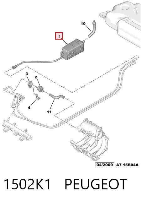 Comprar Absorbedor de vapores de combustible Peugeot 207  WA, WC a bajo precio