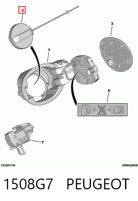 Tapon de gasolina para Peugeot 407 6E