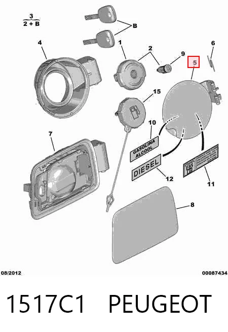 Tapa del depósito de gasolina Citroen C4 desde 24,68 €