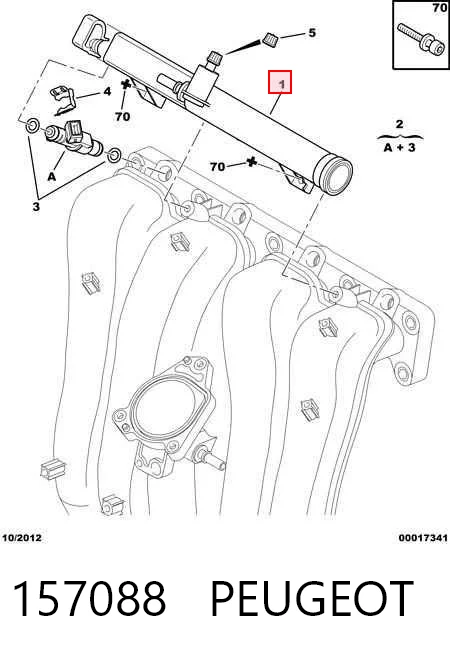 157088 Peugeot/Citroen Rampa de combustible
