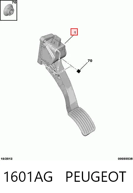 Potenciómetro pedal acelerador VAG 9671416880 precio, desde 37,75 EUR