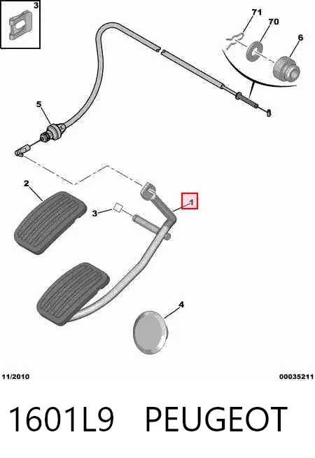 Comprar Pedal del acelerador Citroen Jumpy I BS, BT, BY, BZ a bajo precio