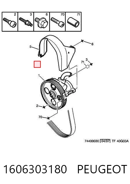 Bomba de dirección hidráulica Peugeot 106 II (1)