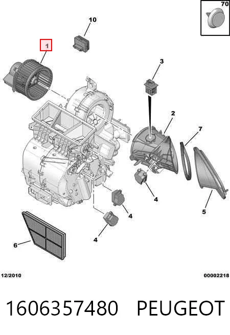 1606357480 Peugeot/Citroen Ventilador de habitáculo