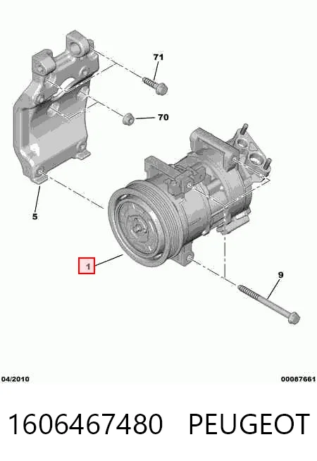 1606467480 Peugeot/Citroen Compresor climatizador