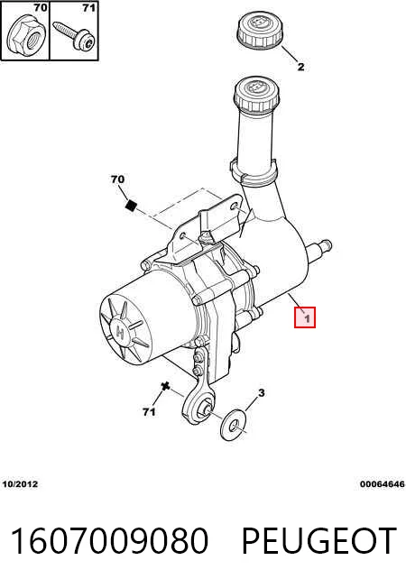 Bomba de dirección hidráulica Peugeot 307 CC