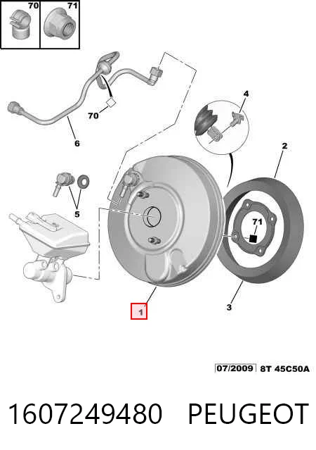 Servofreno Peugeot 3008 I monovolumen (0U) (2009 - 2016) precio, desde 52,27 EUR