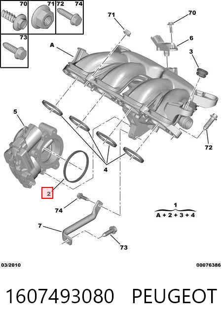 1607493080 Peugeot/Citroen Colectores de admisión