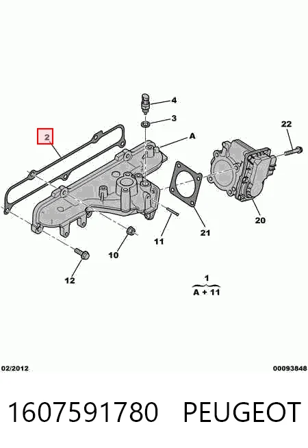 Juego de juntas, colector de admisión para Mitsubishi Outlander III GF, GG