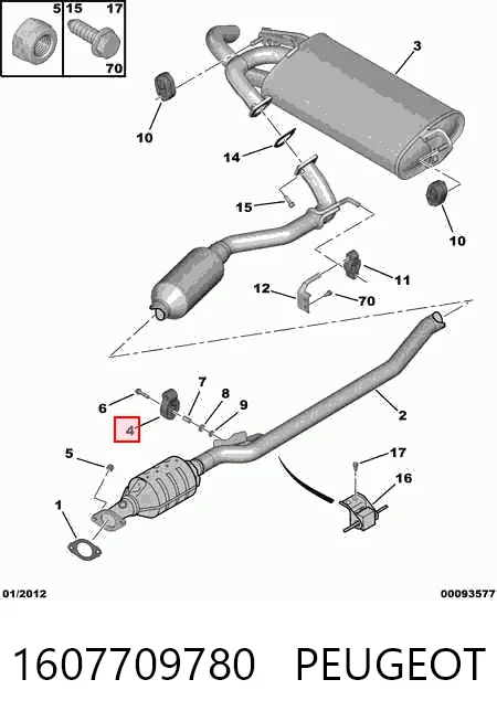 Comprar 1577A305 Chrysler Soporte de tubo de escape