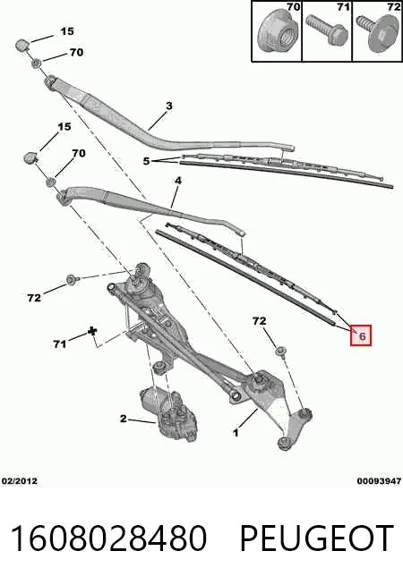  Escobilla del limpiaparabrisas del lado del conductor Mazda Protege 