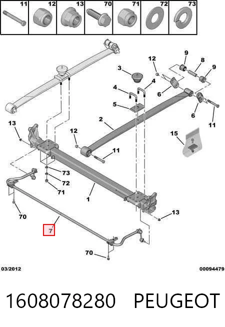 Comprar Estabilizador trasero Fiat Ducato III 250