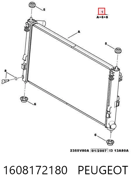 Radiador de água para Mitsubishi Lancer  (CX_A)