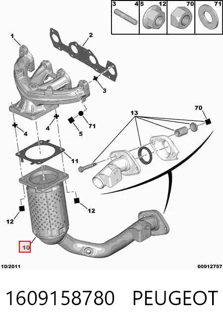 Convertidor catalítico para Citroen C3 I (FC)