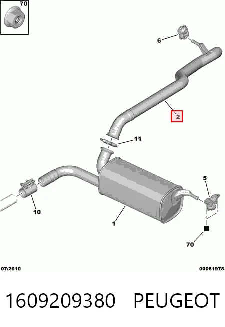Silencioso trasero para Citroen Jumpy II ()