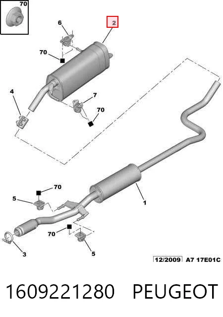 Silencioso trasero 208  hatchback (2012-2021) original desde 92,08 €
