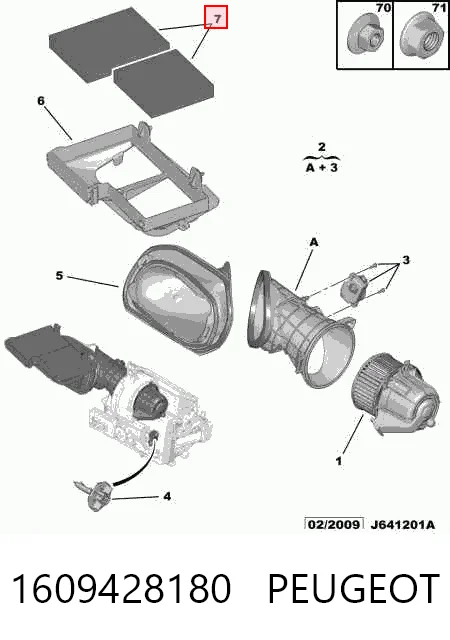 1609428180 Peugeot/Citroen Filtro antipolen