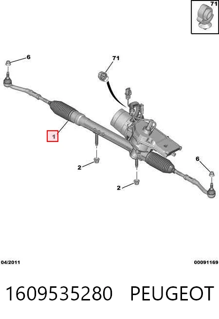  Cremallera de dirección Citroen C4 