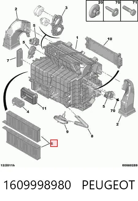 Comprar Filtro de aire del habitáculo Berlingo  K9