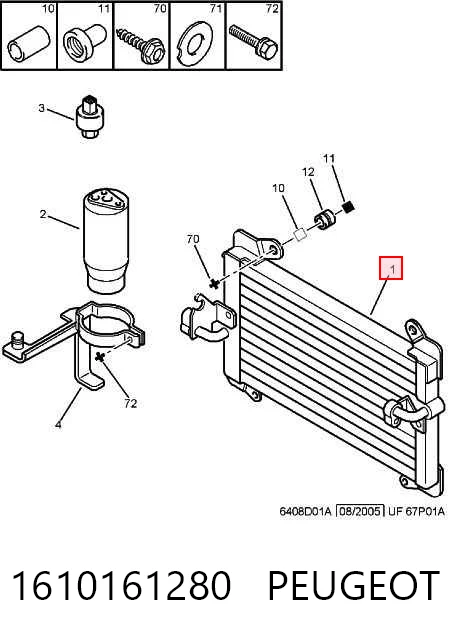 Condensador aire acondicionado para Peugeot Boxer 244, Z