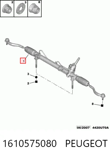 Cremallera caja de direccion Peugeot 408  (2010-2026)