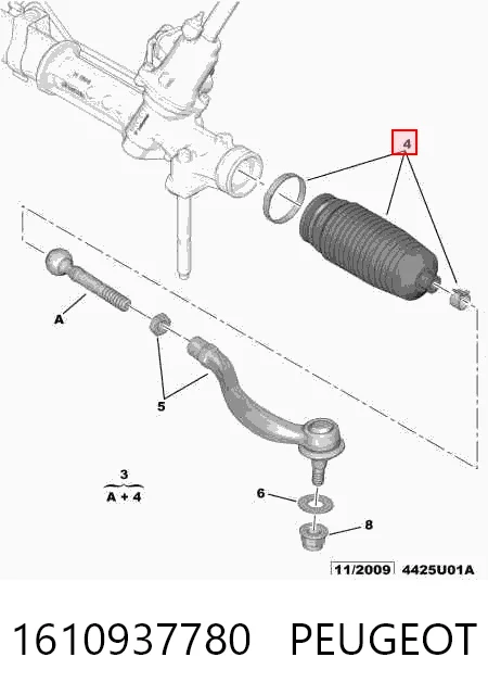 Bieleta de direccion Citroen C5  (RW)