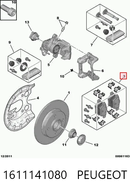 Pastillas freno traseras Peugeot 408  (2010-2026)