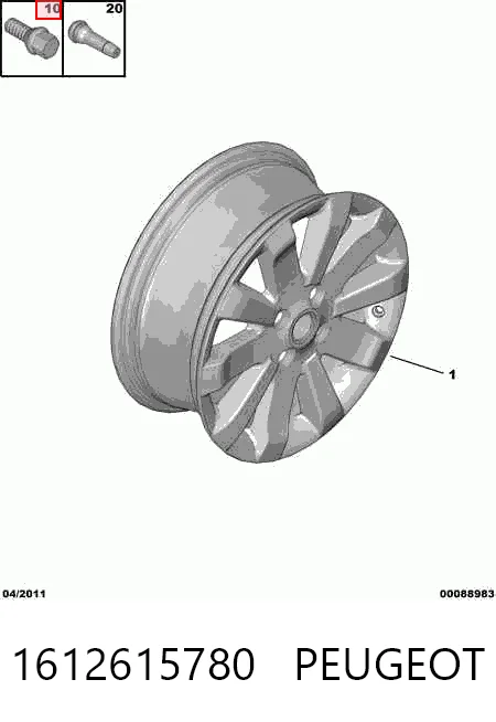Perno de rueda para Citroen Nemo  ()